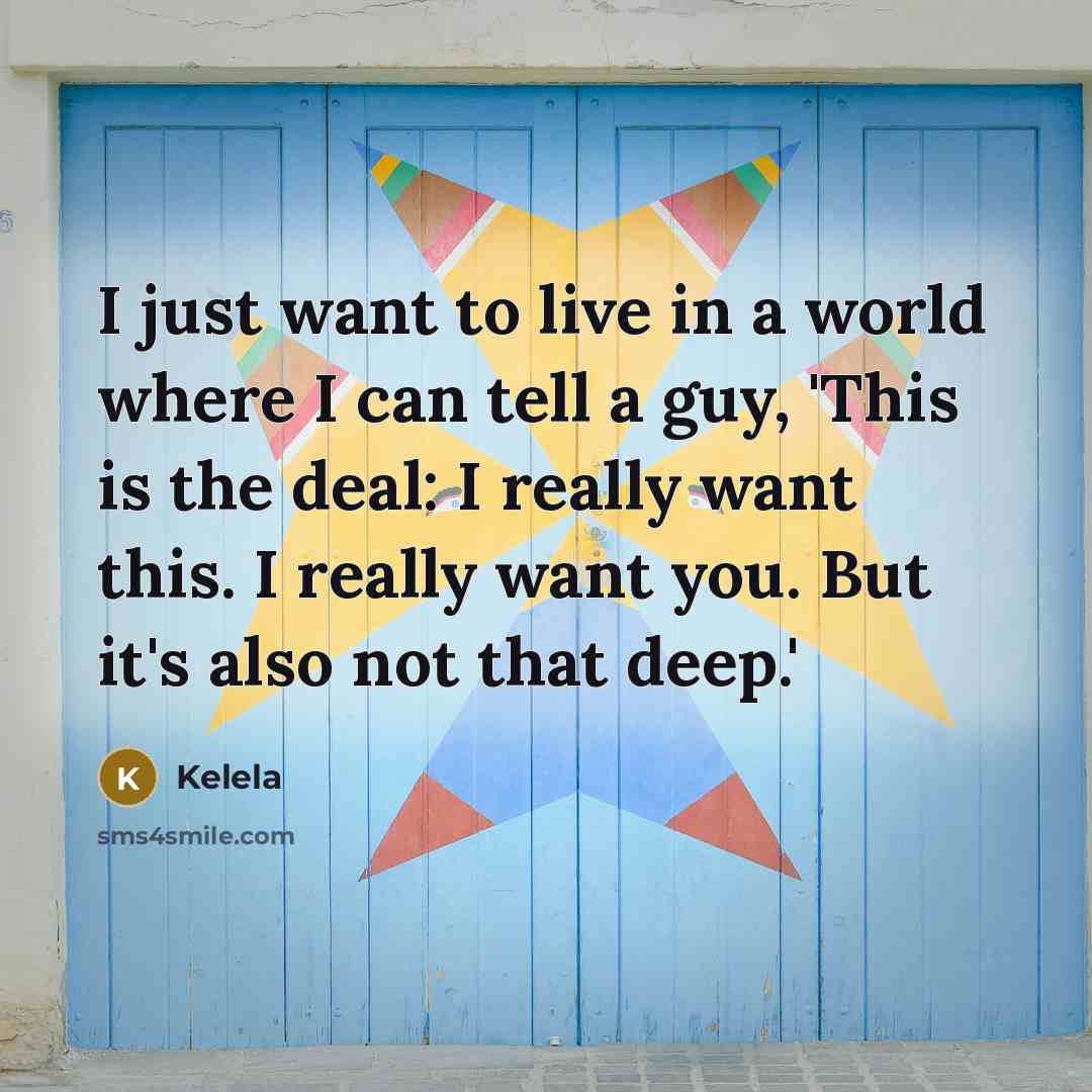 “I just want to live in a world where I…” quote by Kelela