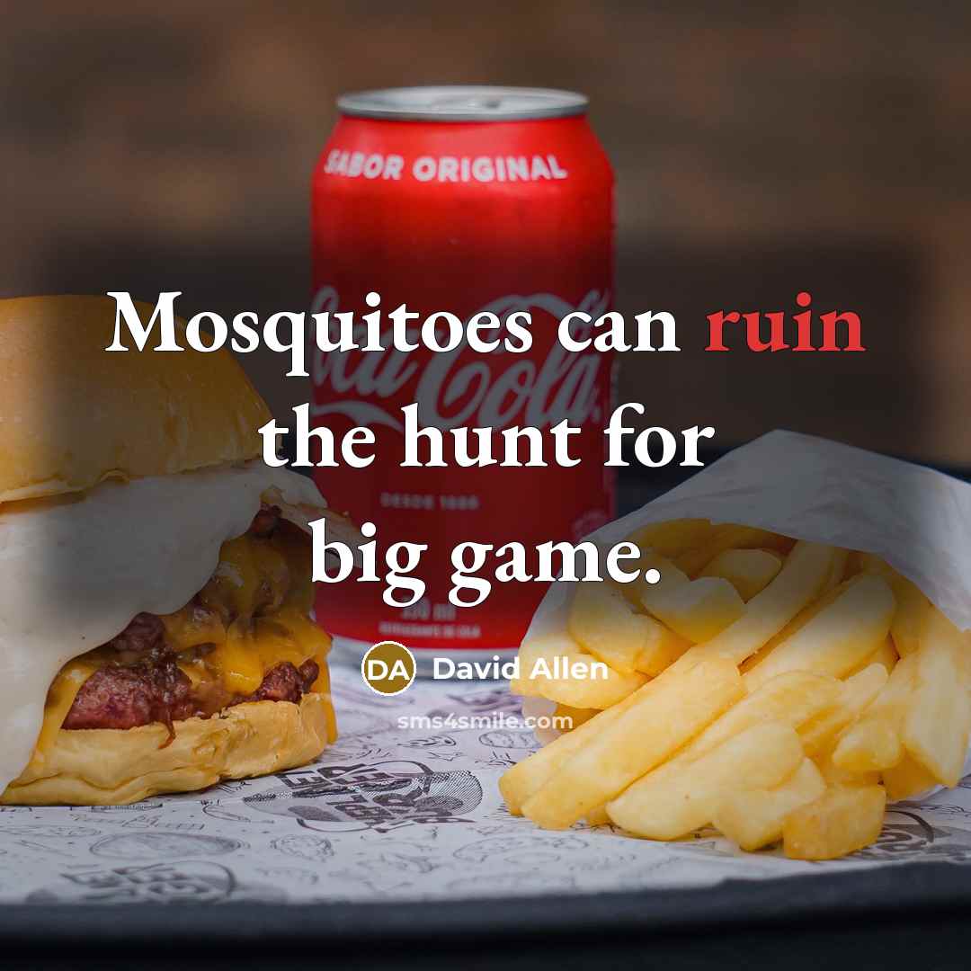 “Mosquitoes can ruin the hunt for big game.…” quote by David Allen