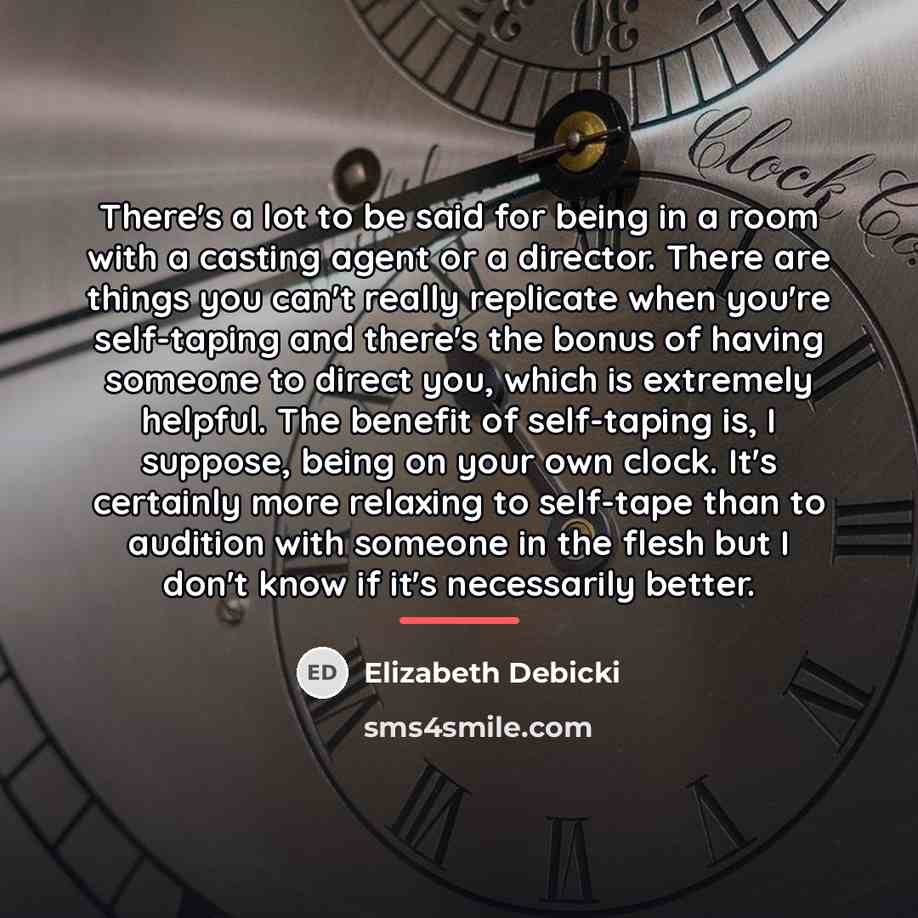 “There's a lot to be said for being in a…” quote by Elizabeth Debicki