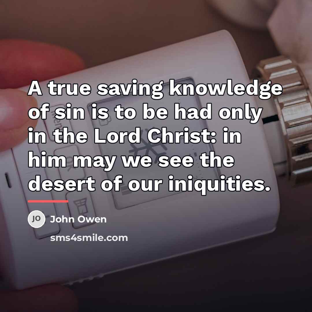 “A true saving knowledge of sin is to be had…” quote by John Owen