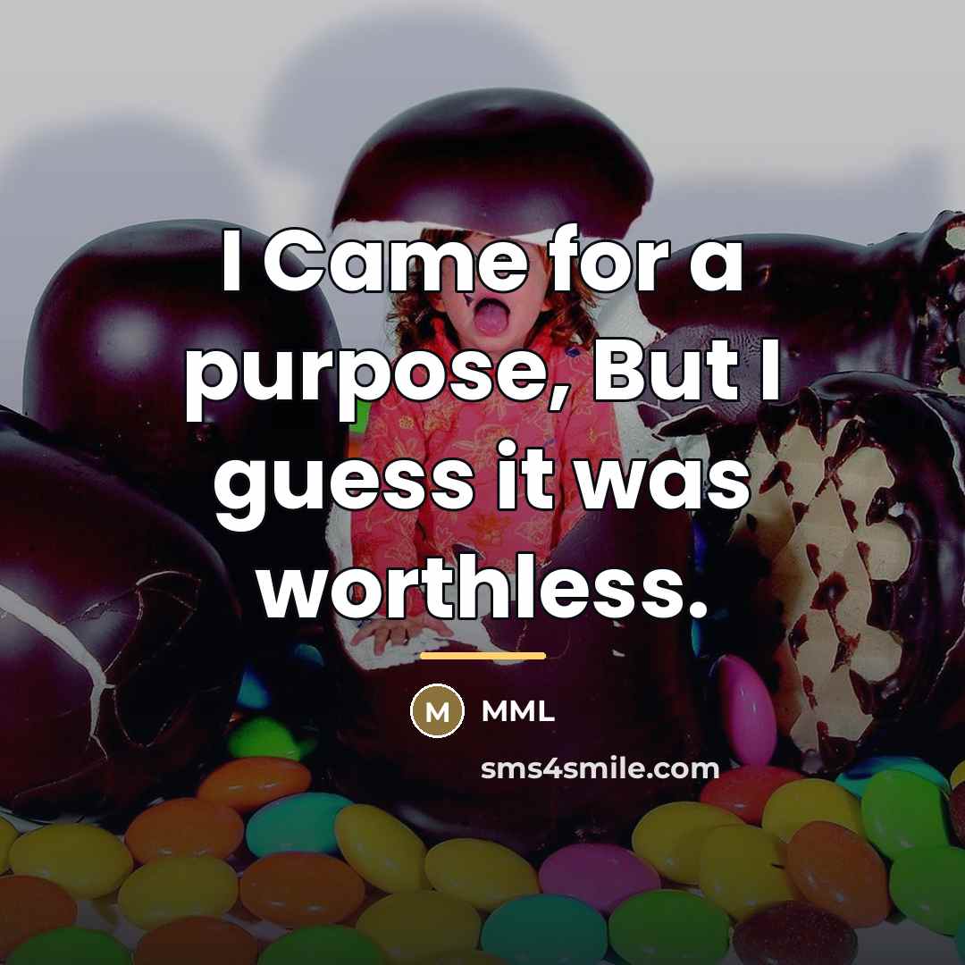 “I Came for a purpose, But I guess it was…” quote by Mml