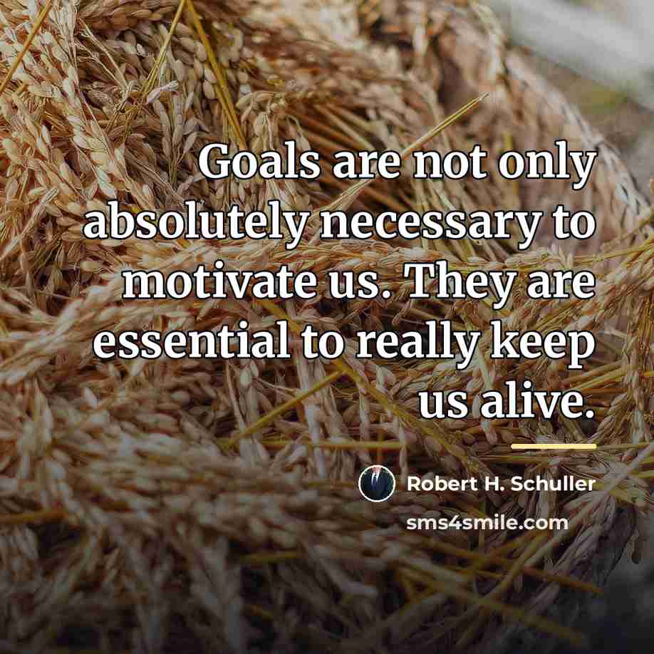 “Goals are not only absolutely necessary to motivate us. They…” quote by Robert H. Schuller