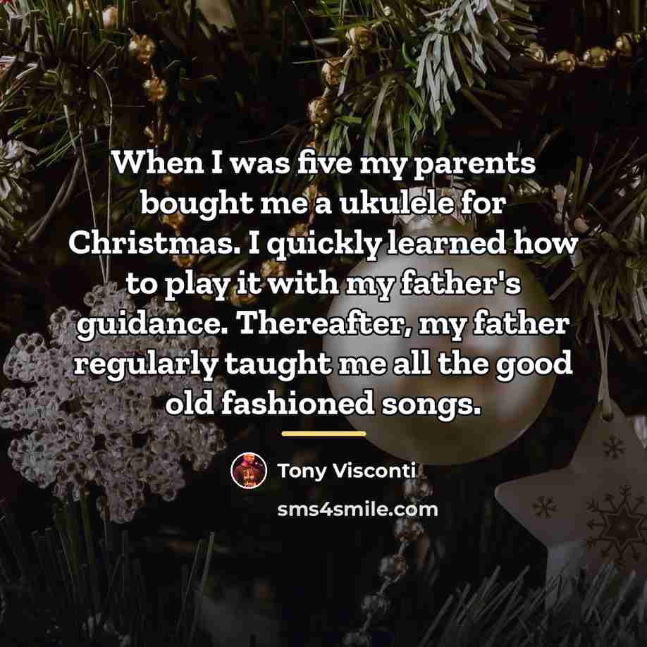 “When I was five my parents bought me a ukulele…” quote by Tony Visconti