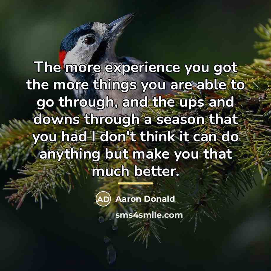 “The more experience you got the more things you are…” quote by Aaron Donald