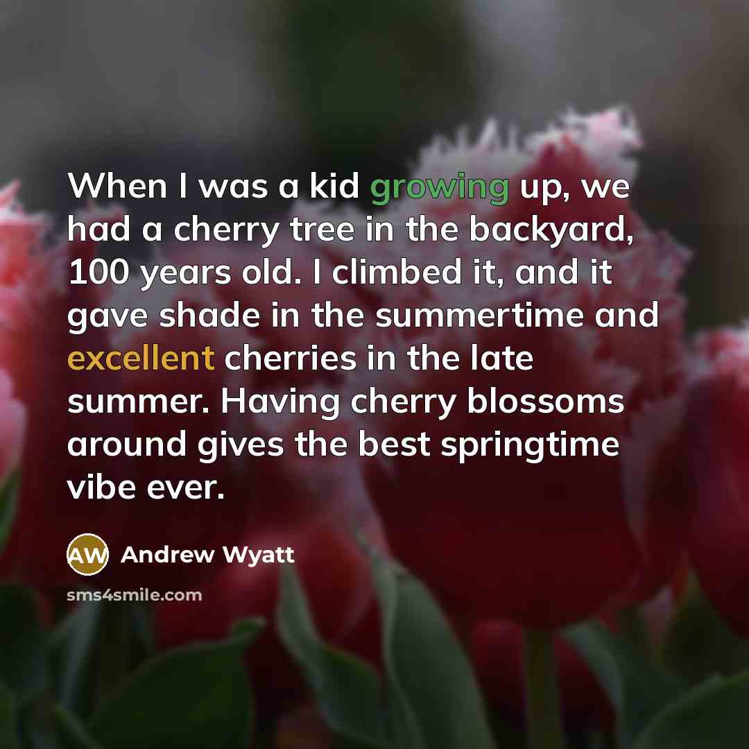 “When I was a kid growing up, we had a…” quote by Andrew Wyatt