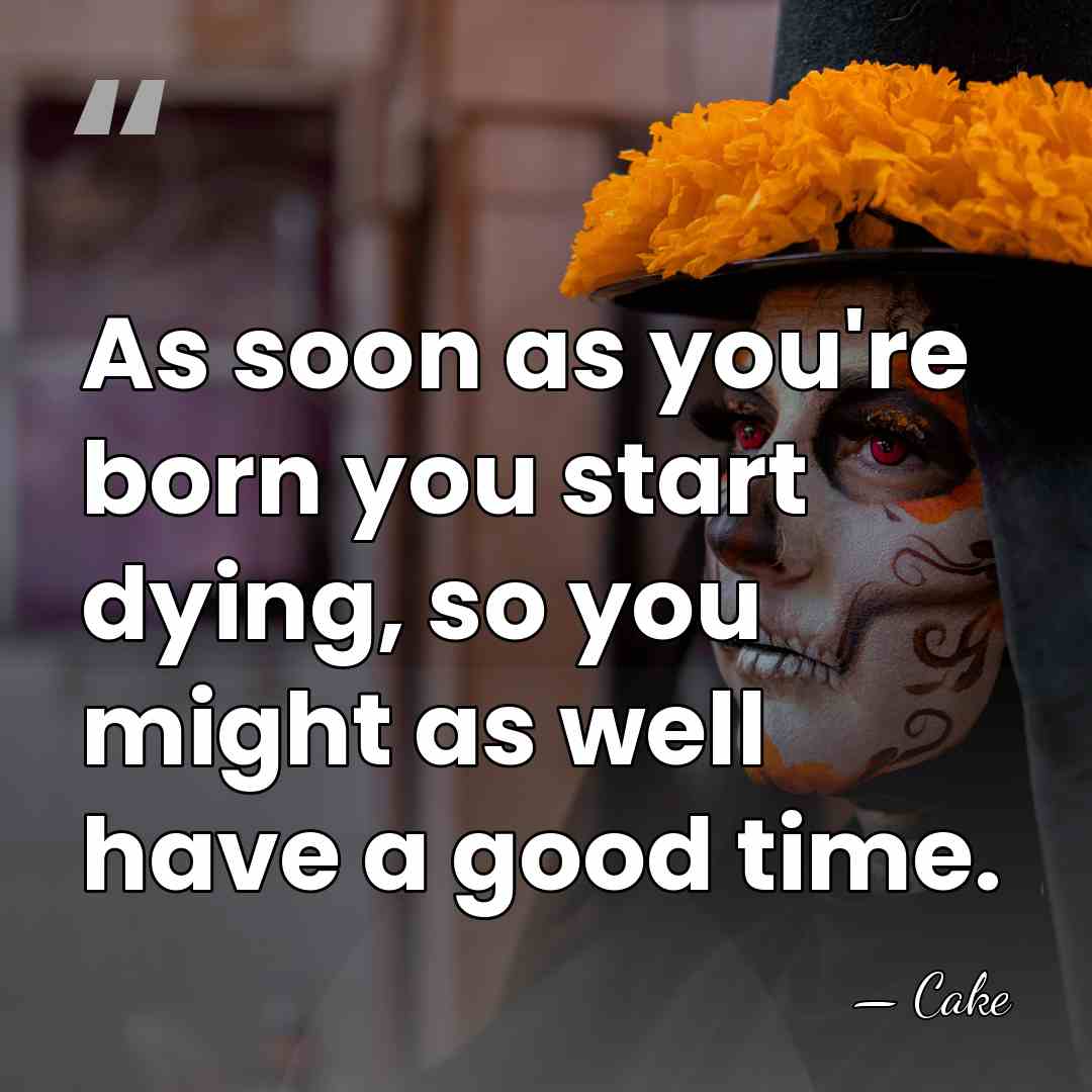As soon as you're born you start dying, so you might as&hellip; - Cake