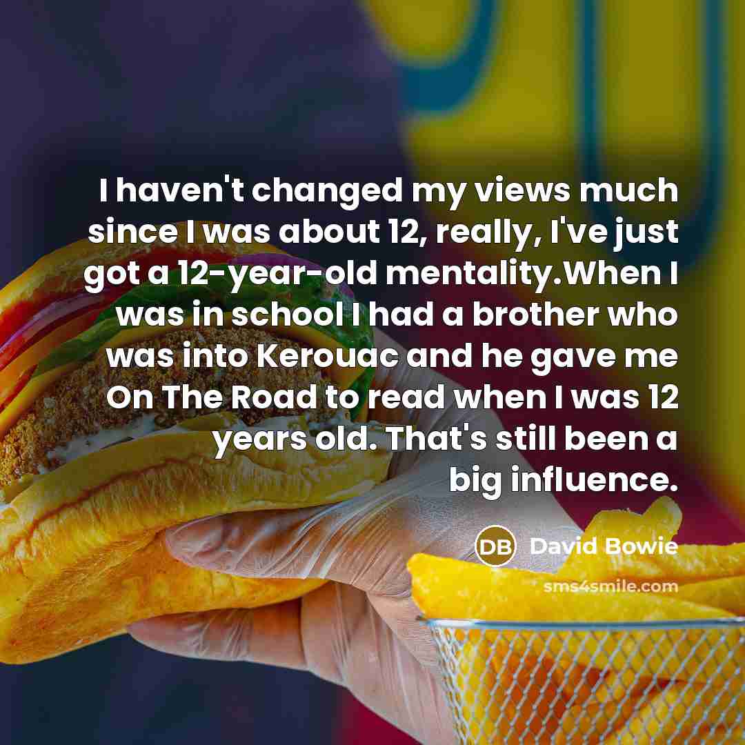 “I haven't changed my views much since I was about…” quote by David Bowie