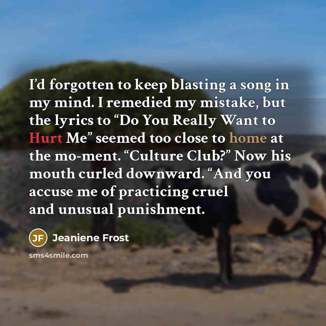 “I’d forgotten to keep blasting a song in my mind.…” quote by Jeaniene Frost