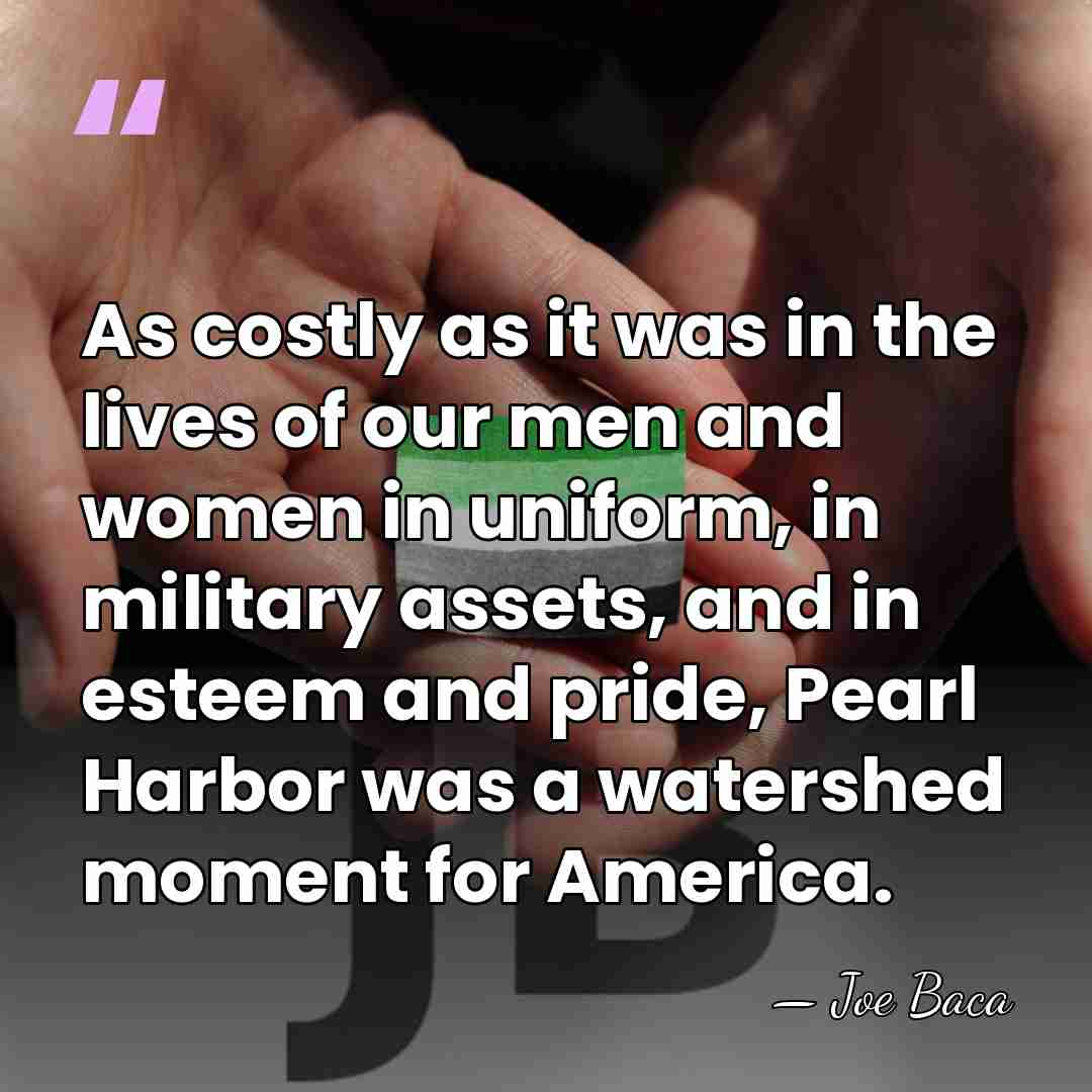 As costly as it was in the lives of our men and&hellip; - Joe Baca