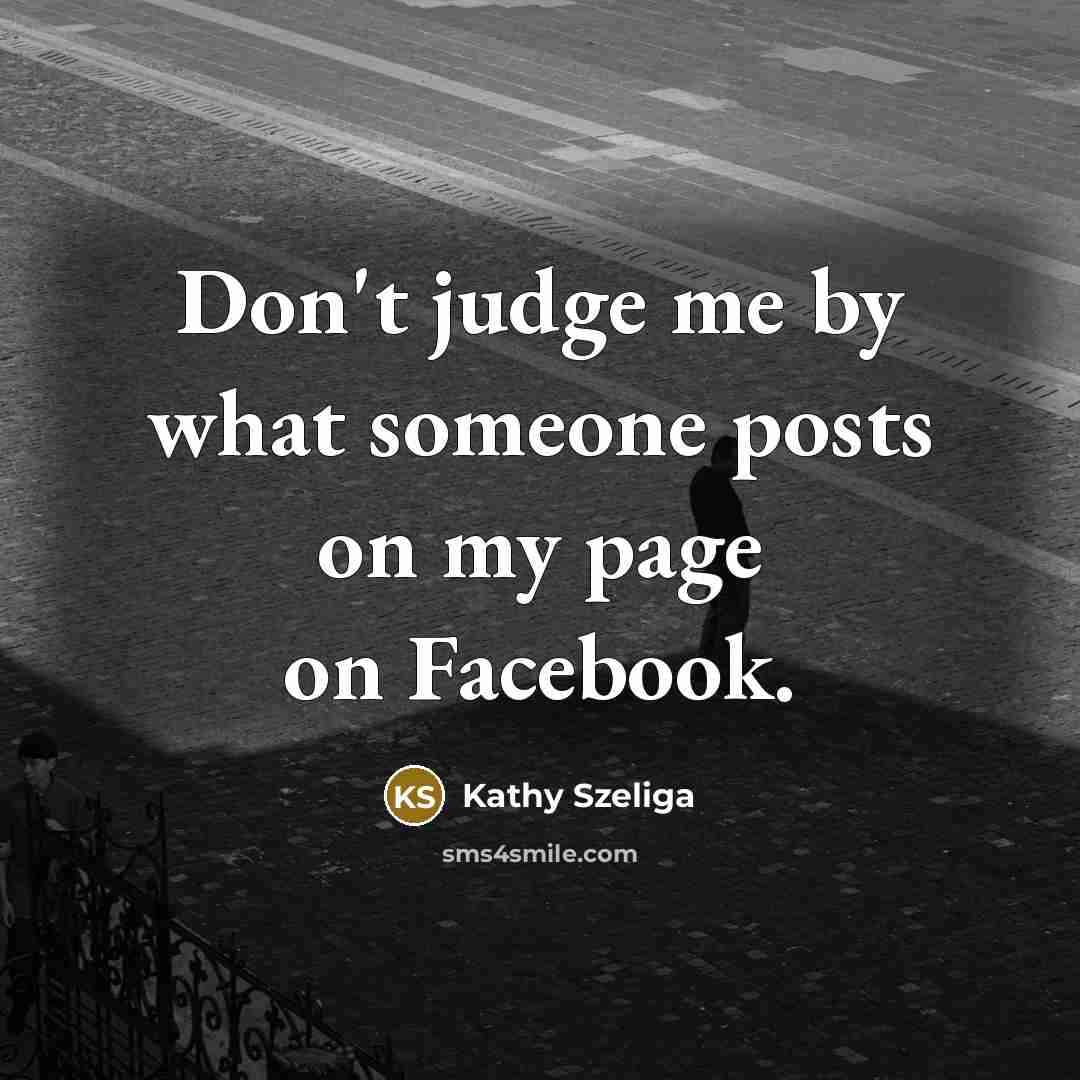 “Don't judge me by what someone posts on my page…” quote by Kathy Szeliga