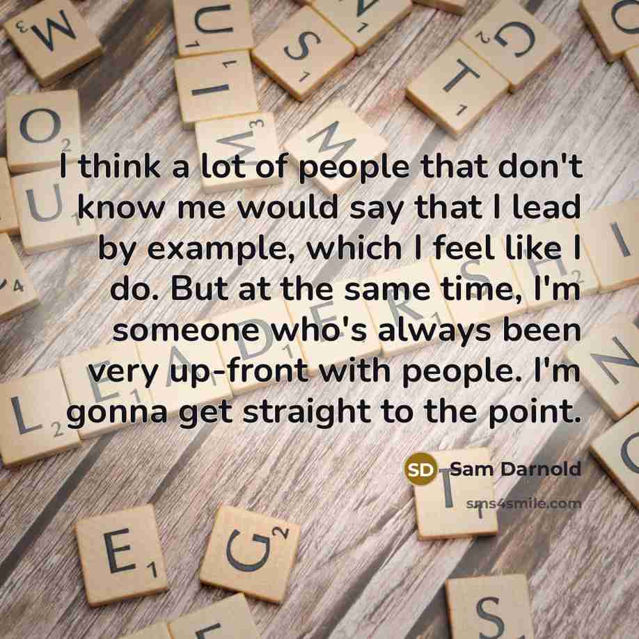 “I think a lot of people that don't know me…” quote by Sam Darnold