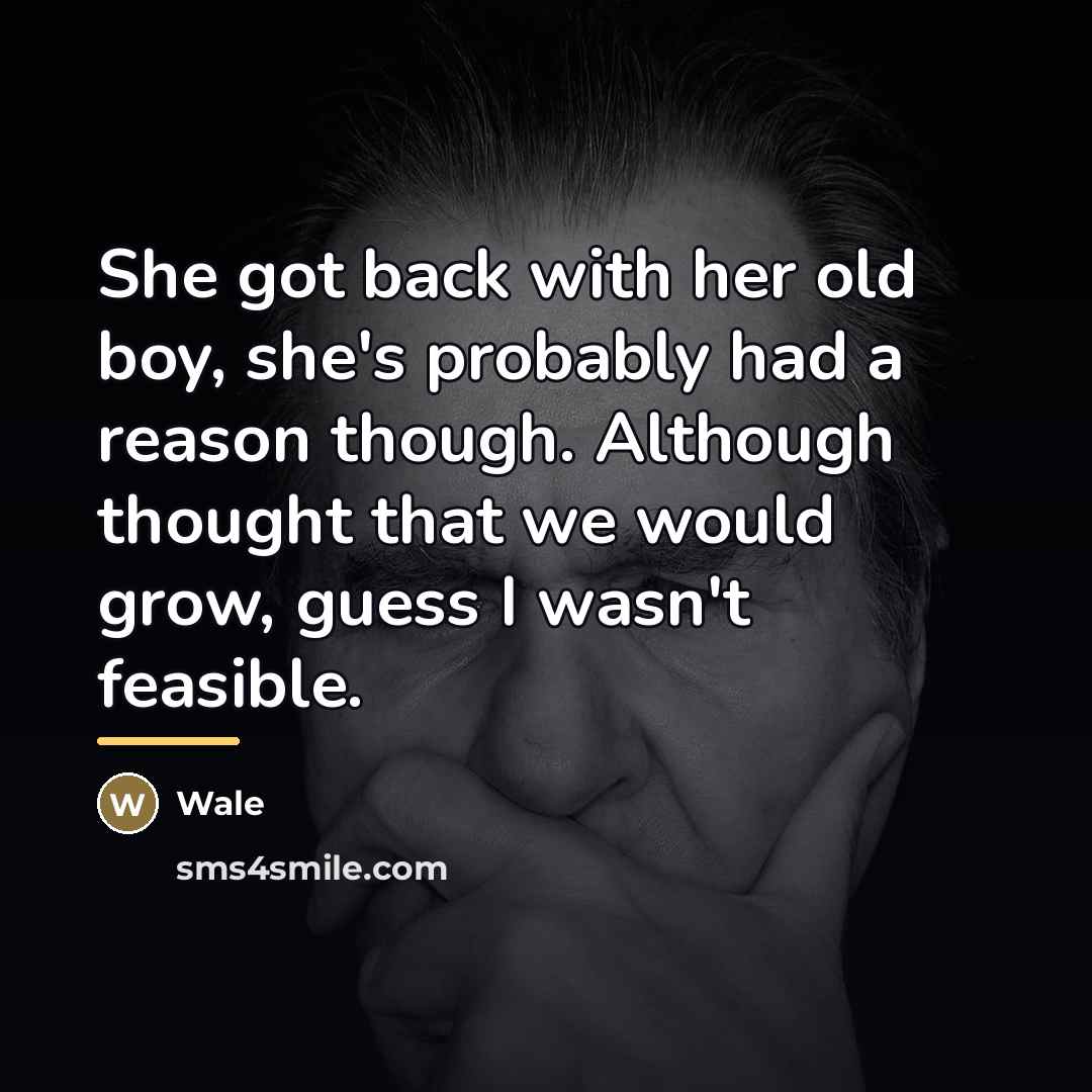 “She got back with her old boy, she's probably had…” quote by Wale