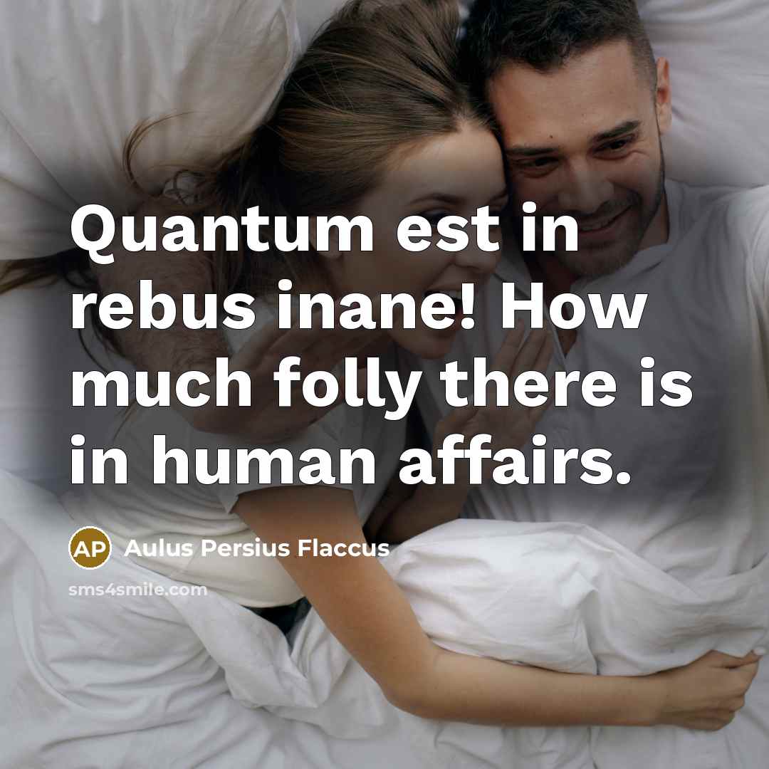 “Quantum est in rebus inane! How much folly there is…” quote by Aulus Persius Flaccus