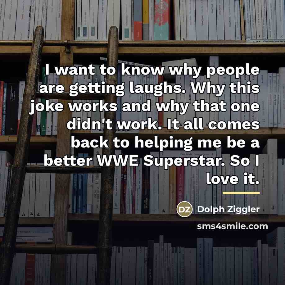 “I want to know why people are getting laughs. Why…” quote by Dolph Ziggler