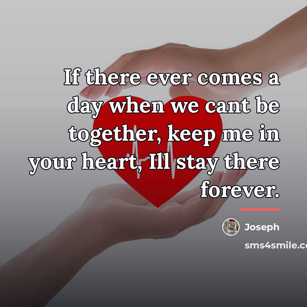 “If there ever comes a day when we cant be…” quote by Joseph