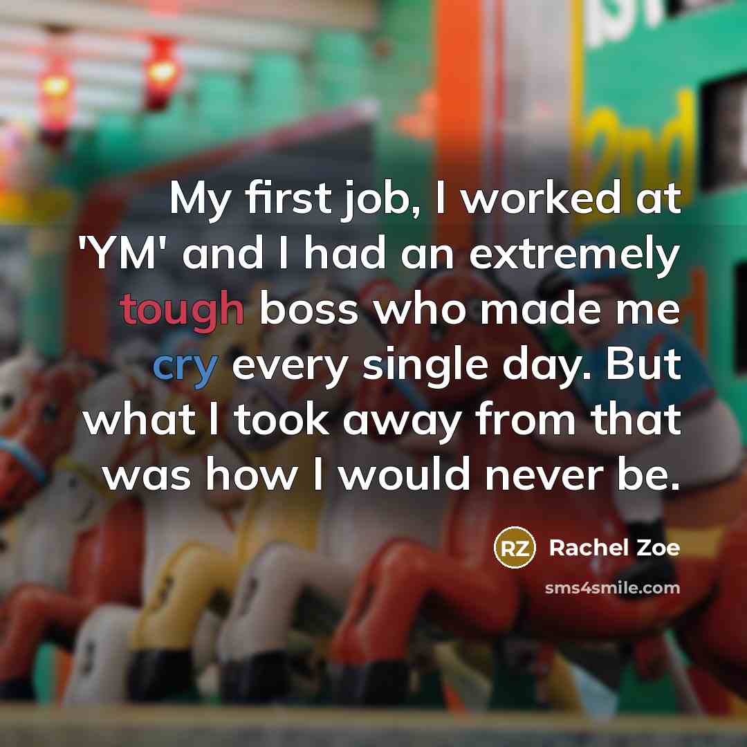 “My first job, I worked at 'YM' and I had…” quote by Rachel Zoe