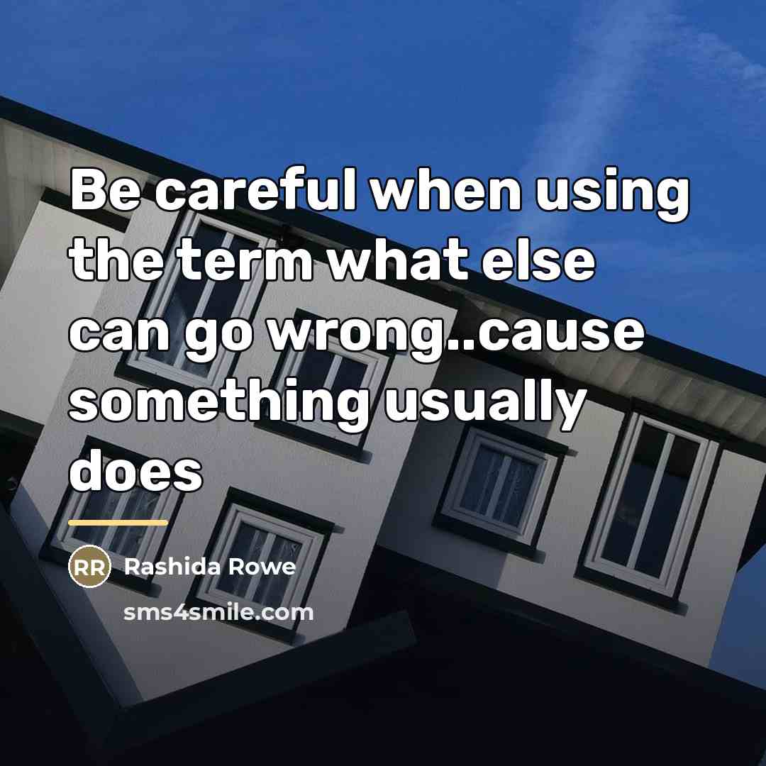 “Be careful when using the term what else can go…” quote by Rashida Rowe