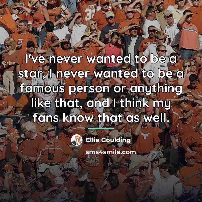“I've never wanted to be a star, I never wanted…” quote by Ellie Goulding