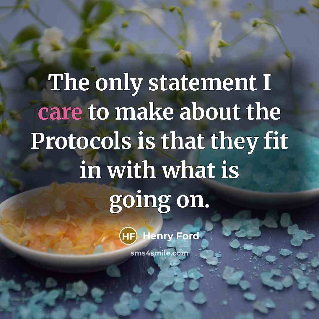 “The only statement I care to make about the Protocols…” quote by Henry Ford