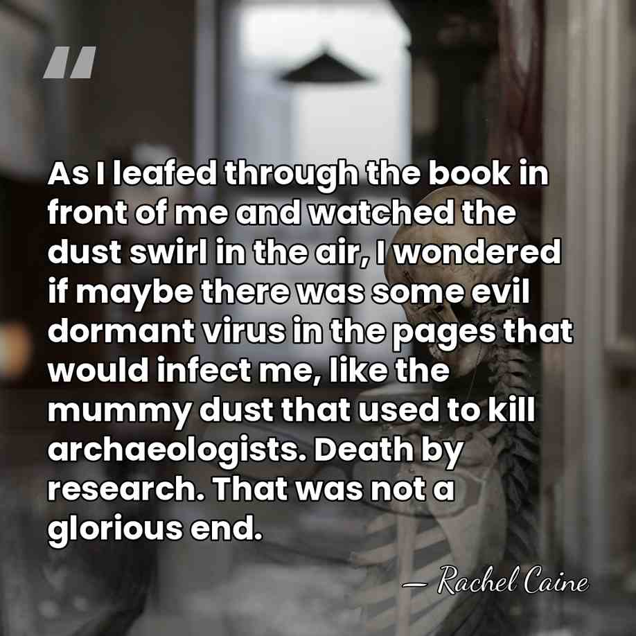 As I leafed through the book in front of me and watched&hellip; - Rachel Caine