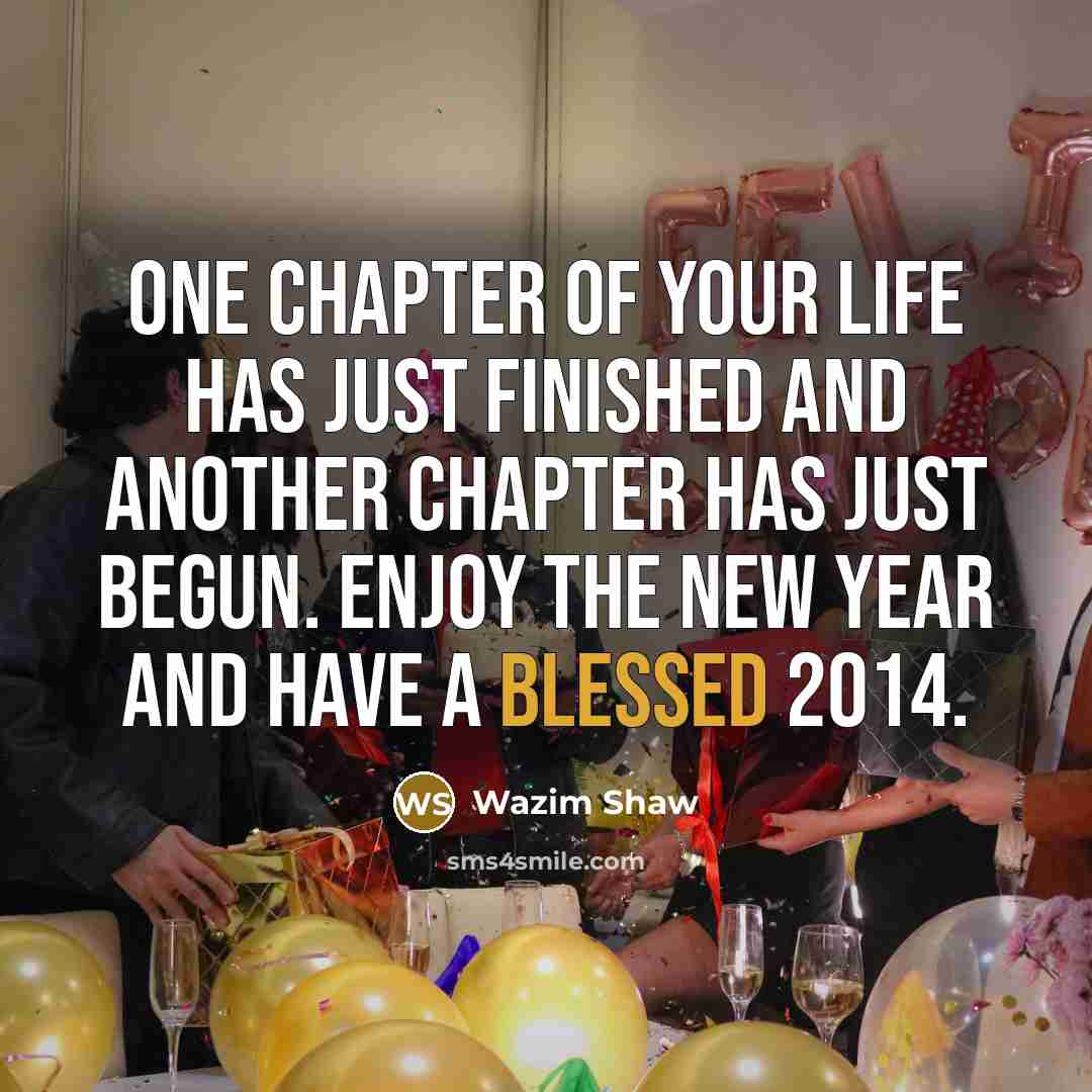 “One chapter of your life has just finished and another…” quote by Wazim Shaw