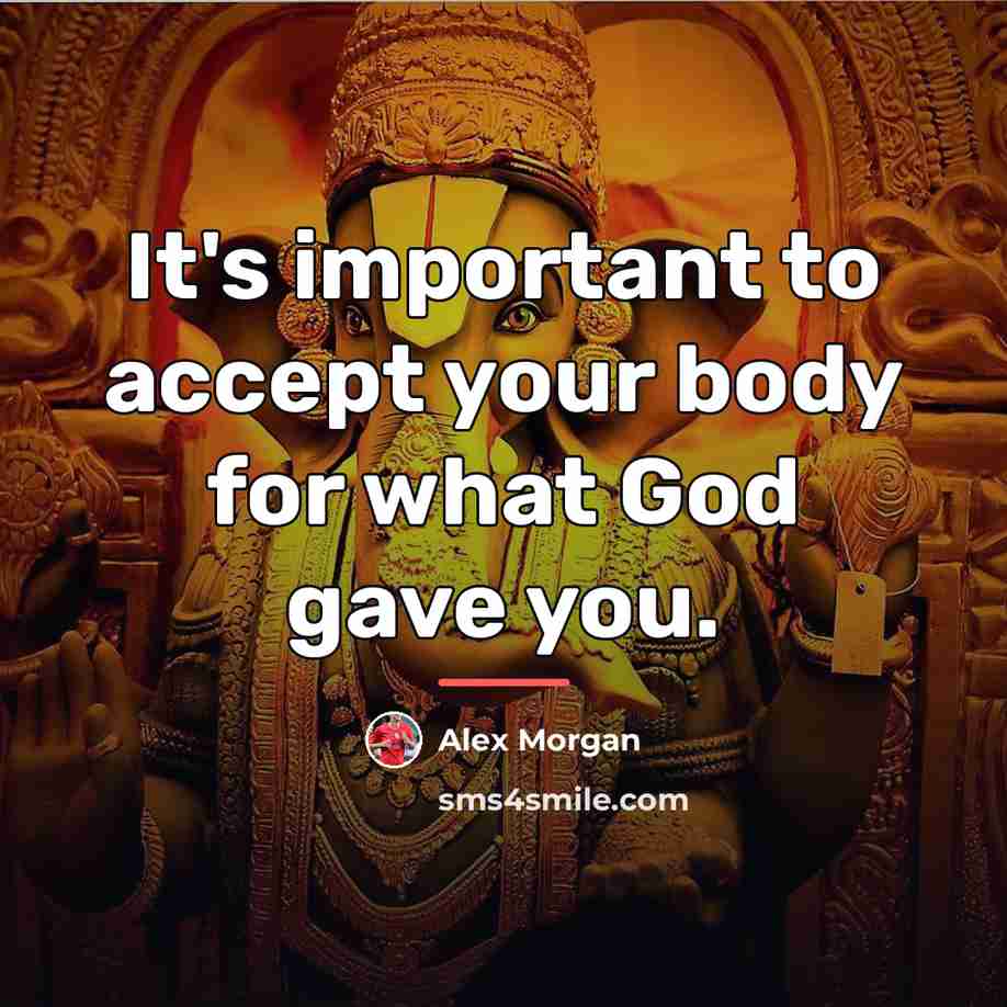 “It's important to accept your body for what God gave…” quote by Alex Morgan