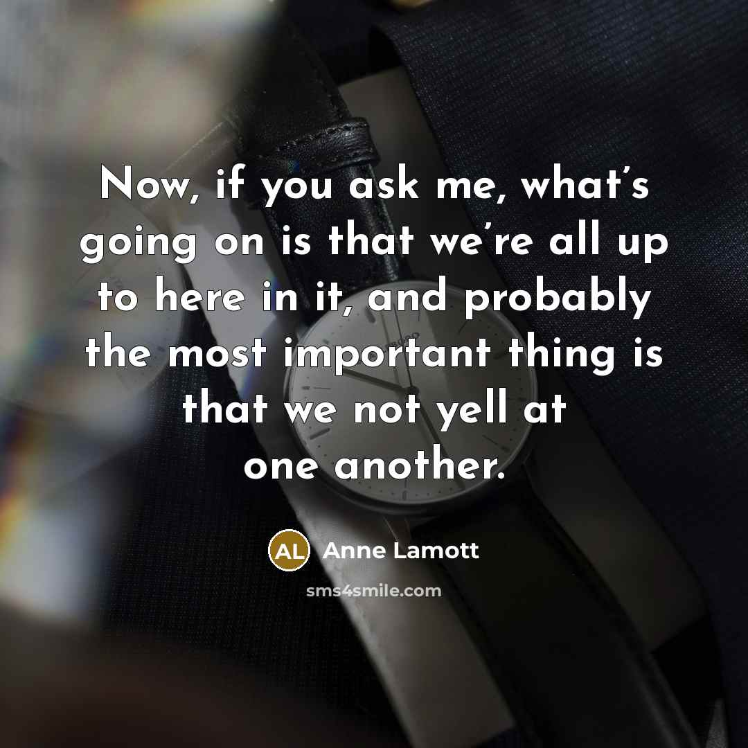 “Now, if you ask me, what’s going on is that…” quote by Anne Lamott