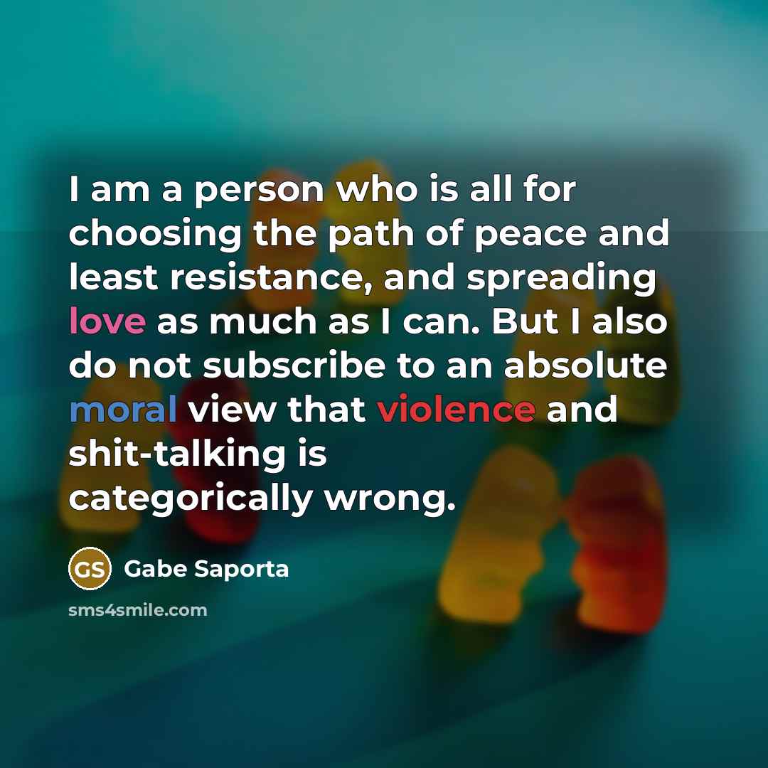 “I am a person who is all for choosing the…” quote by Gabe Saporta