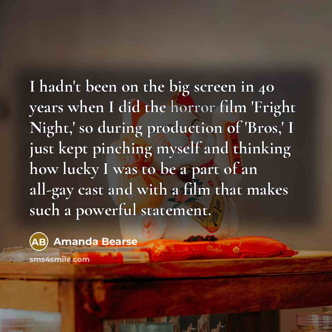 “I hadn't been on the big screen in 40 years…” quote by Amanda Bearse