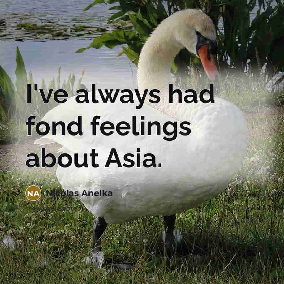 “I've always had fond feelings about Asia.…” quote by Nicolas Anelka