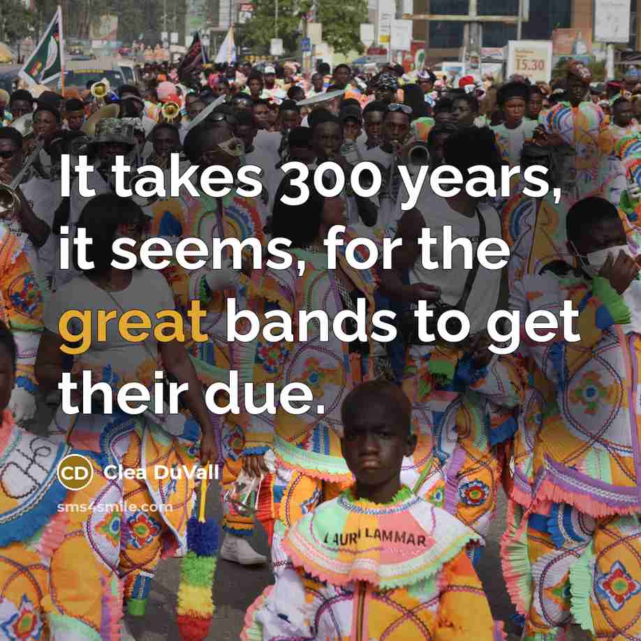 “It takes 300 years, it seems, for the great bands…” quote by Clea DuVall