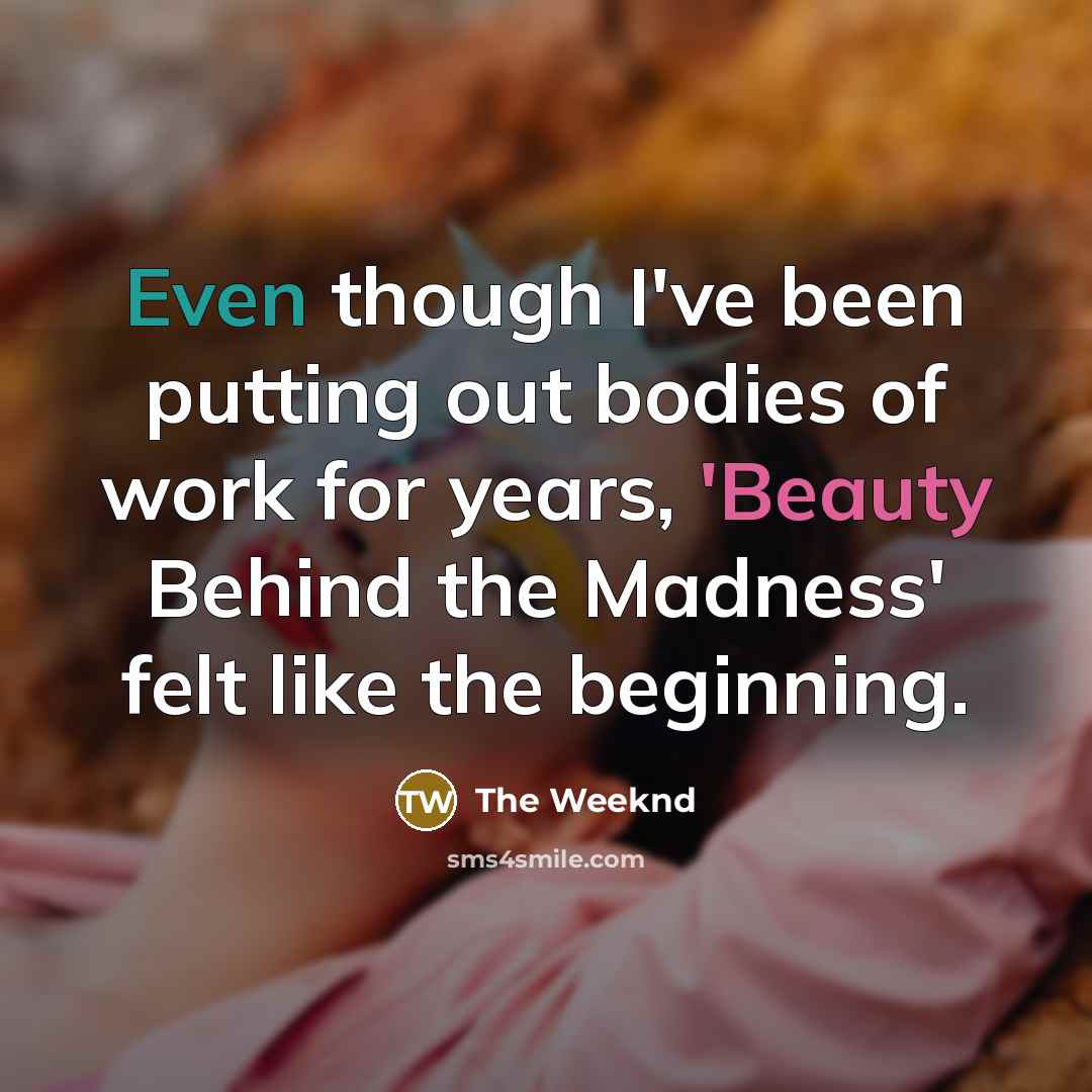 “Even though I've been putting out bodies of work for…” quote by The Weeknd