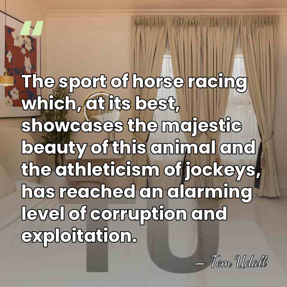 The sport of horse racing which, at its best, showcases the majestic&hellip; - Tom Udall