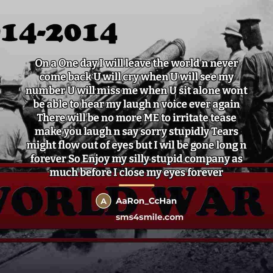 “On a One day I will leave the world n…” quote by AaRon_CcHan