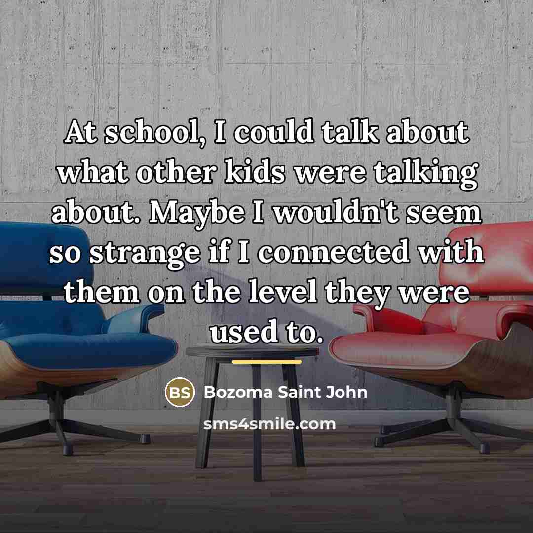 “At school, I could talk about what other kids were…” quote by Bozoma Saint John