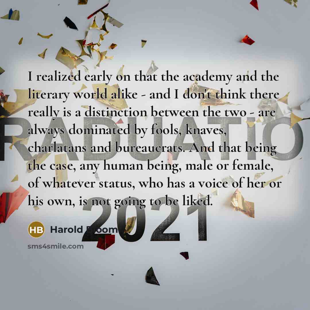 “I realized early on that the academy and the literary…” quote by Harold Bloom