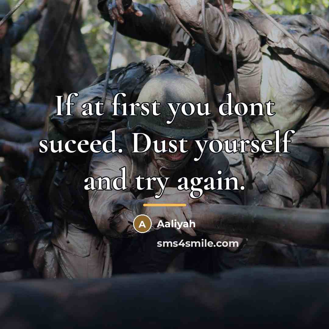 “If at first you dont suceed. Dust yourself and try…” quote by Aaliyah