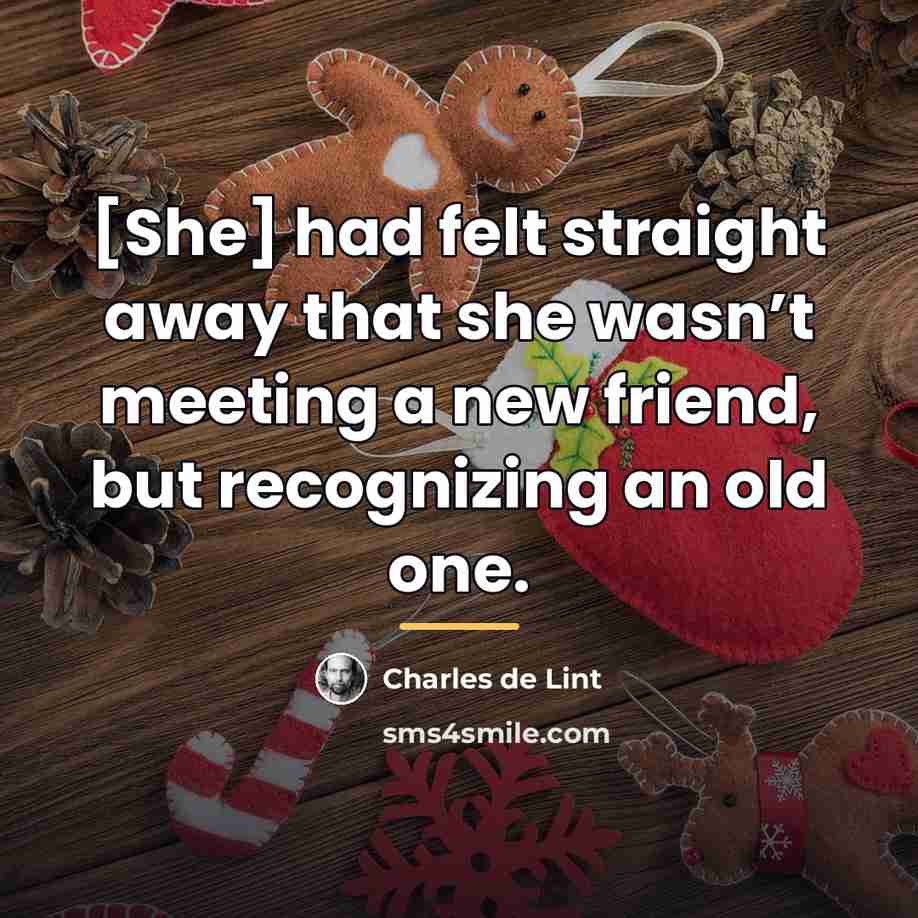 “[She] had felt straight away that she wasn’t meeting a…” quote by Charles de Lint