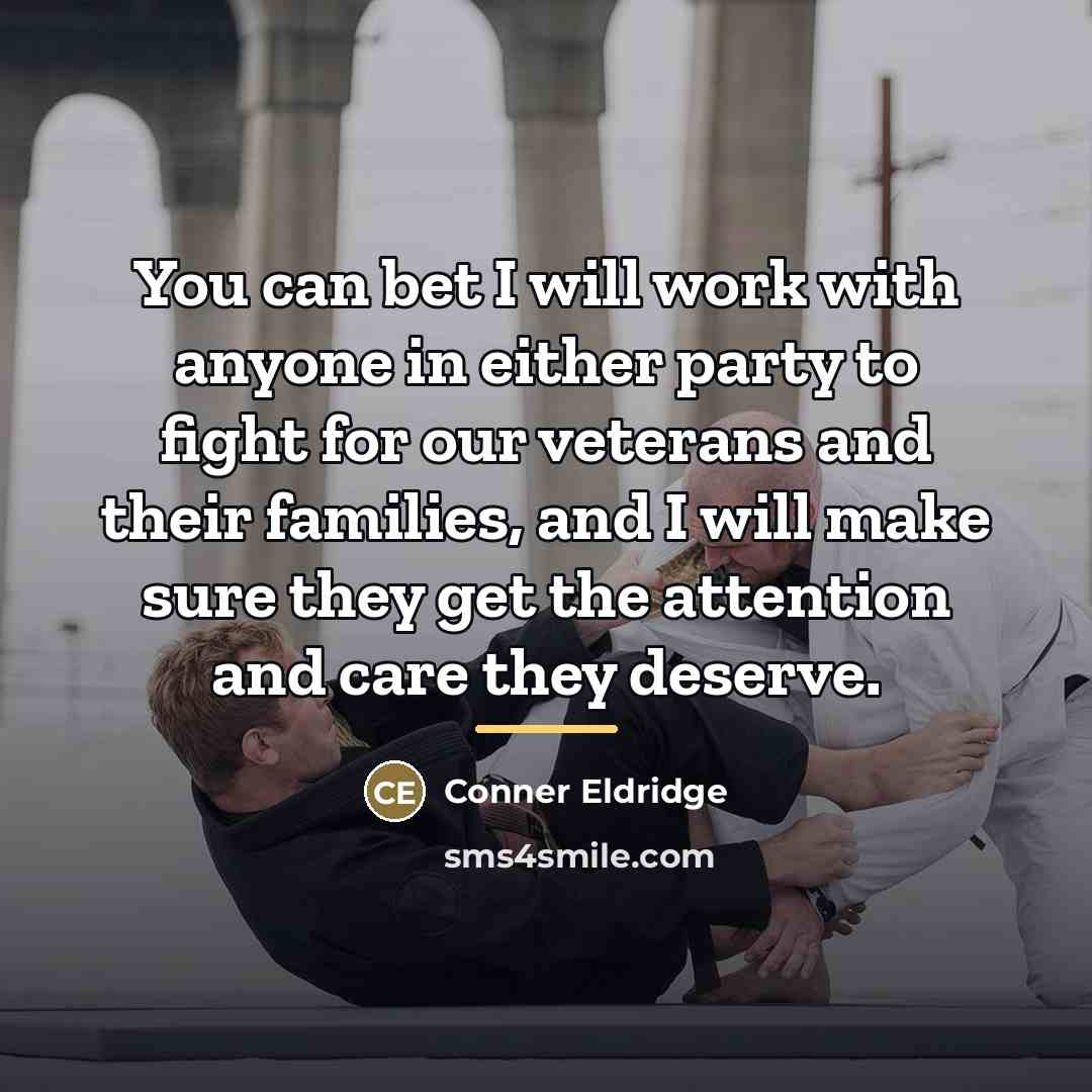 “You can bet I will work with anyone in either…” quote by Conner Eldridge