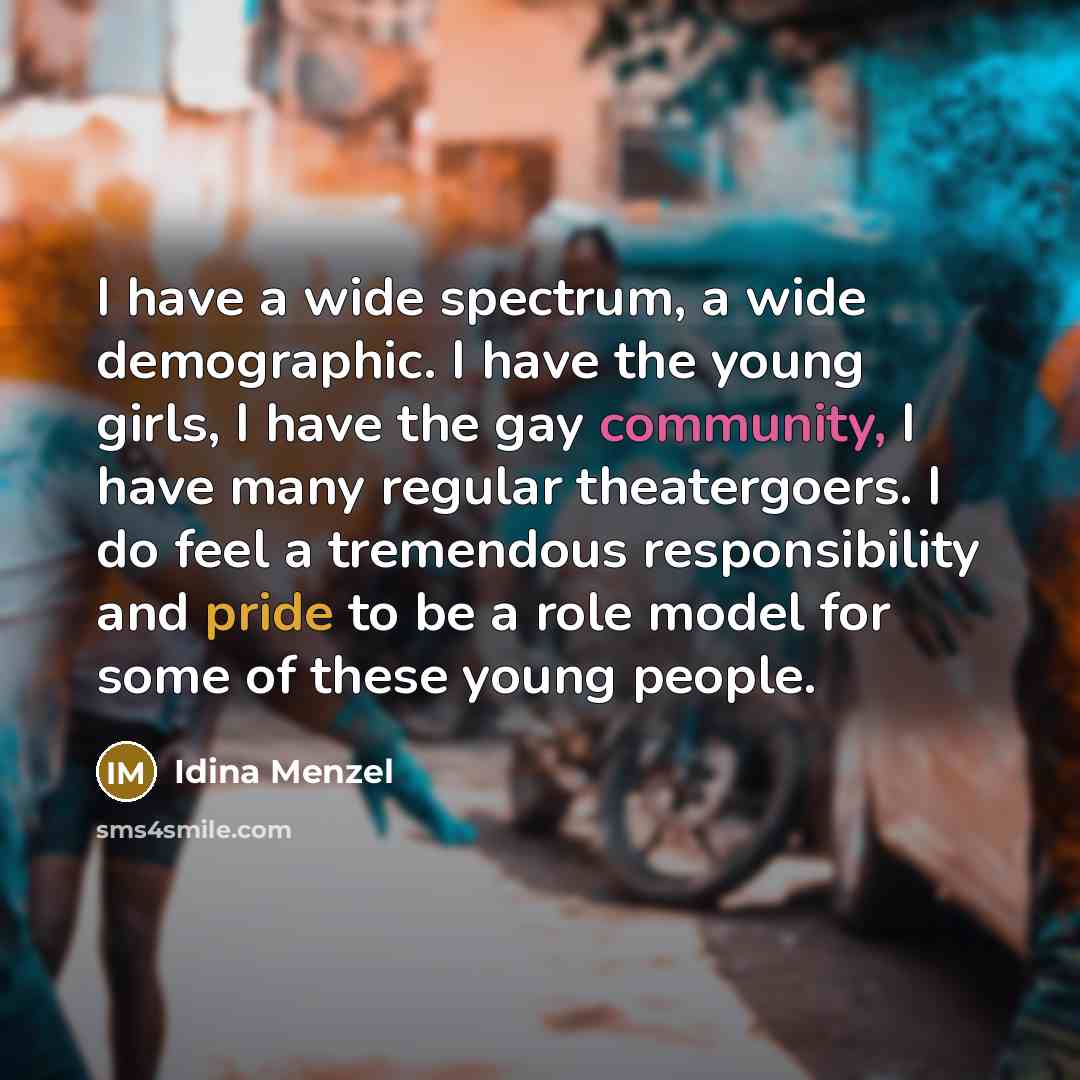 “I have a wide spectrum, a wide demographic. I have…” quote by Idina Menzel