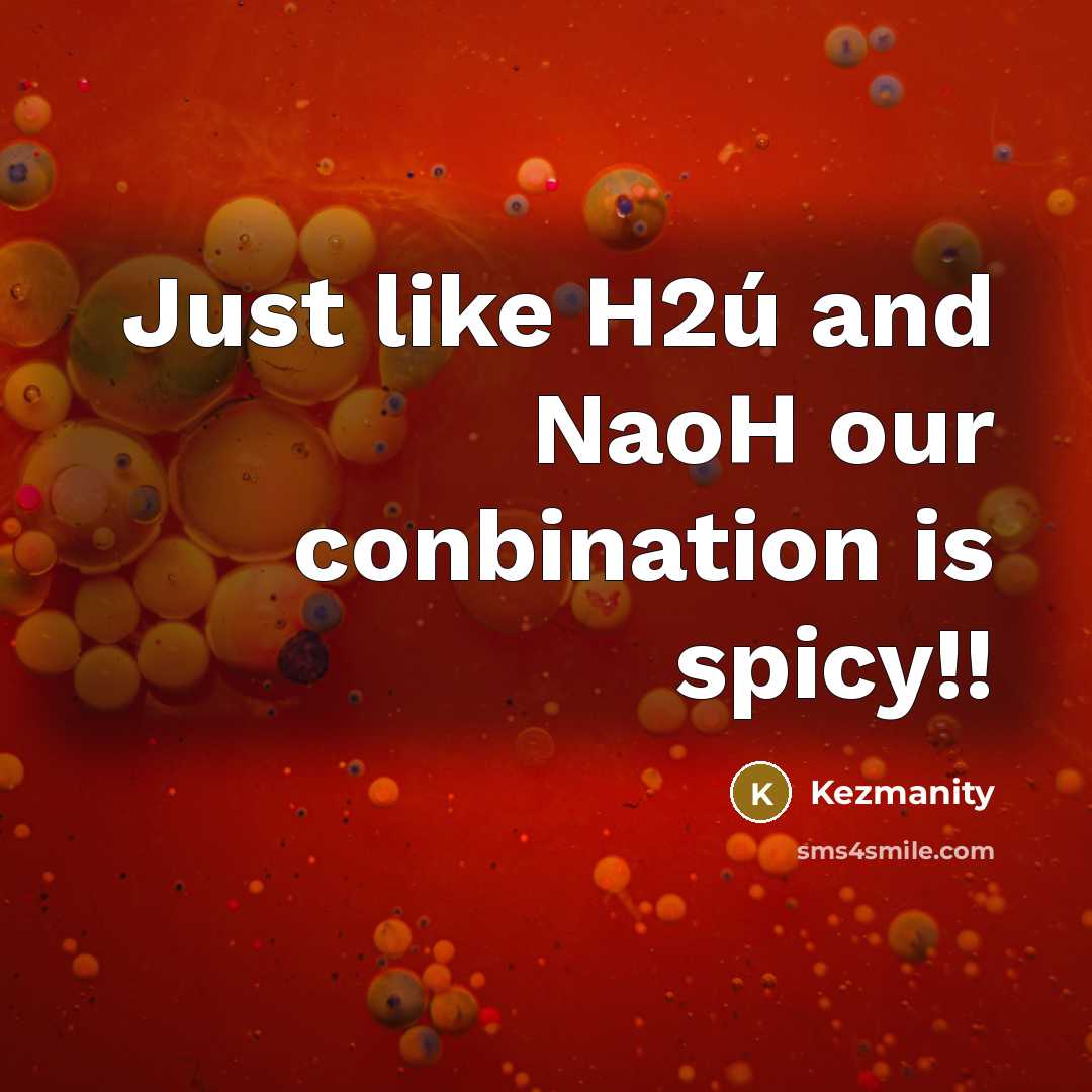 “Just like H2ú and NaoH our conbination is spicy!!” quote by Kezmanity