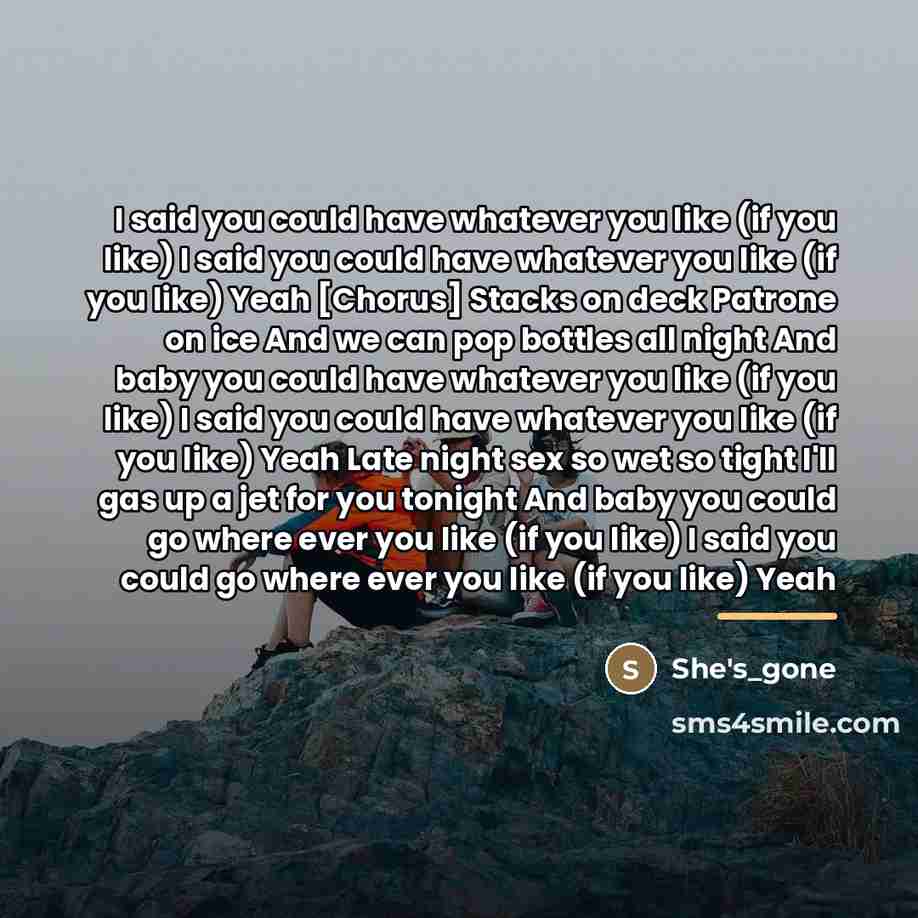 “I said you could have whatever you like (if you…” quote by She's_gone