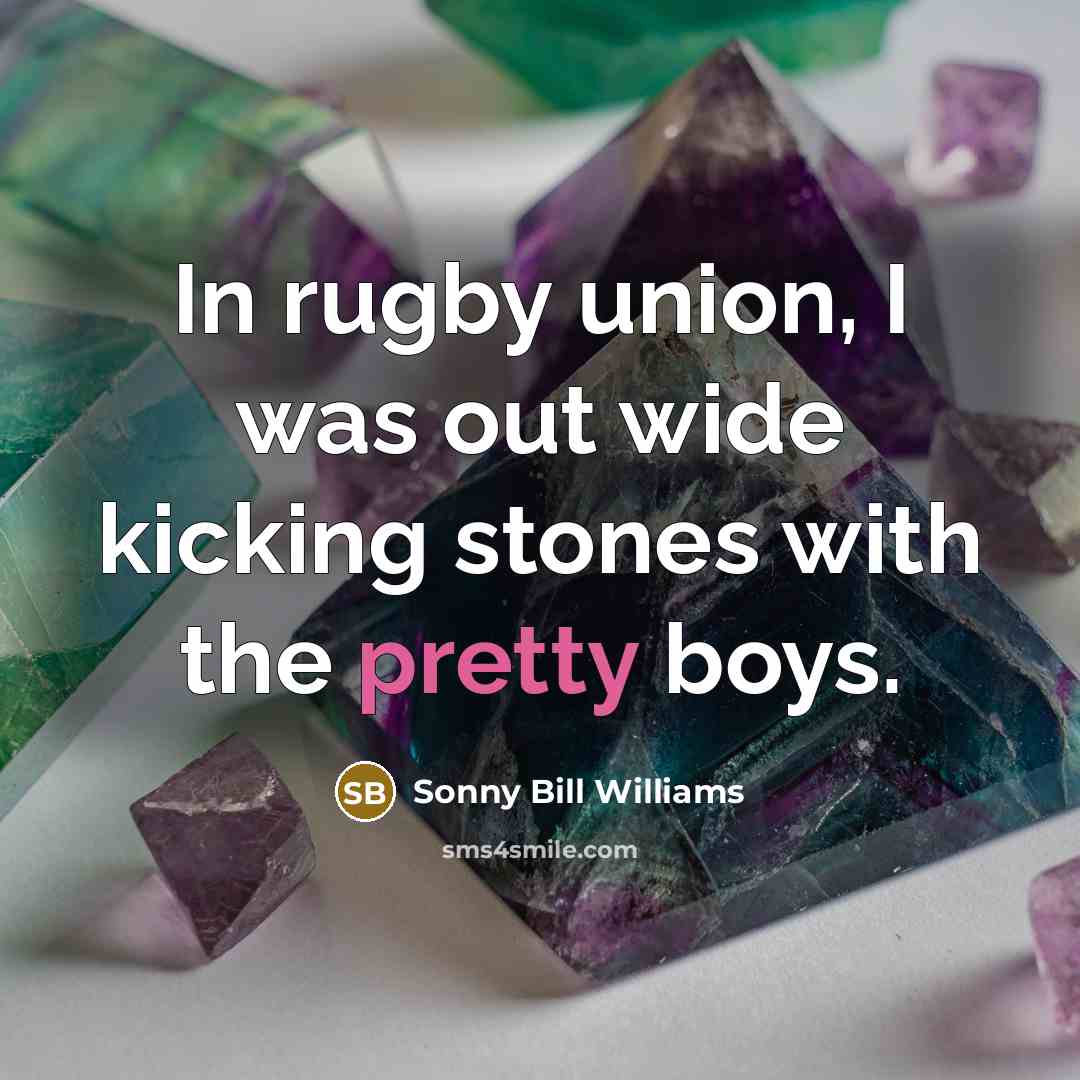 “In rugby union, I was out wide kicking stones with…” quote by Sonny Bill Williams