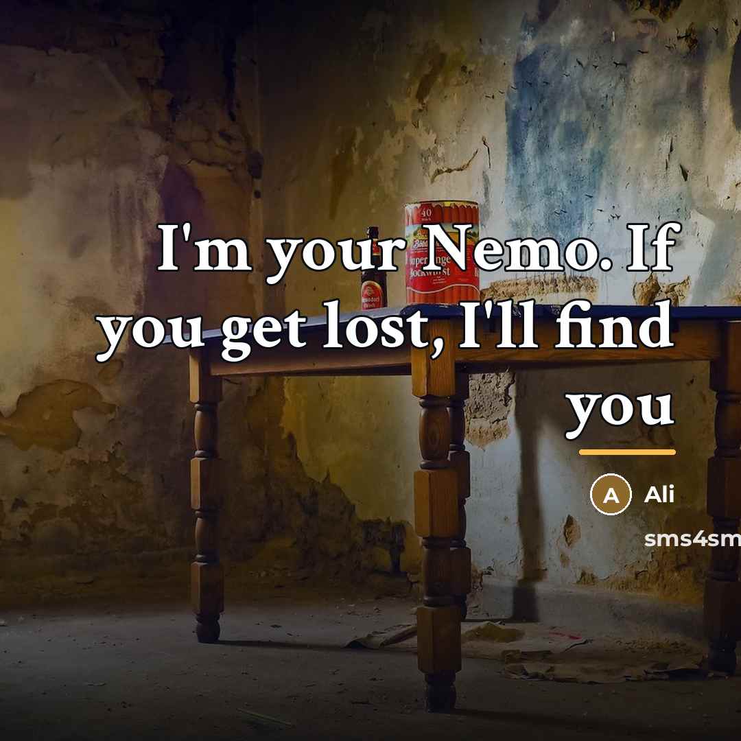 “I'm your Nemo. If you get lost, I'll find you…” quote by Ali