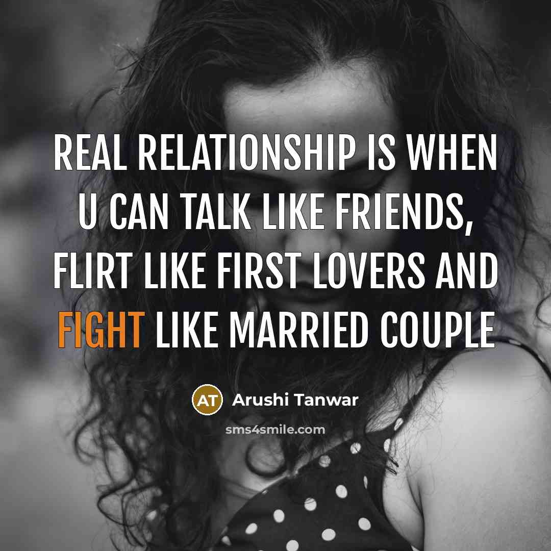 “Real relationship is when u can talk like friends, flirt…” quote by Arushi Tanwar
