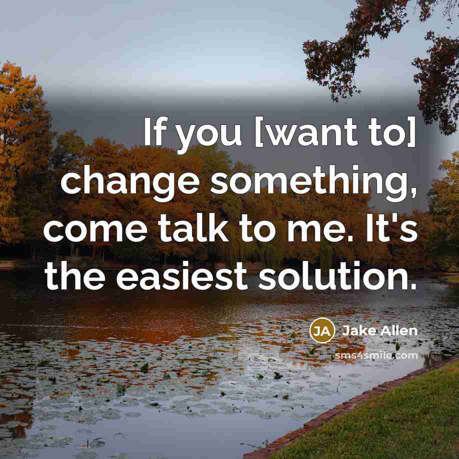 “If you [want to] change something, come talk to me.…” quote by Jake Allen