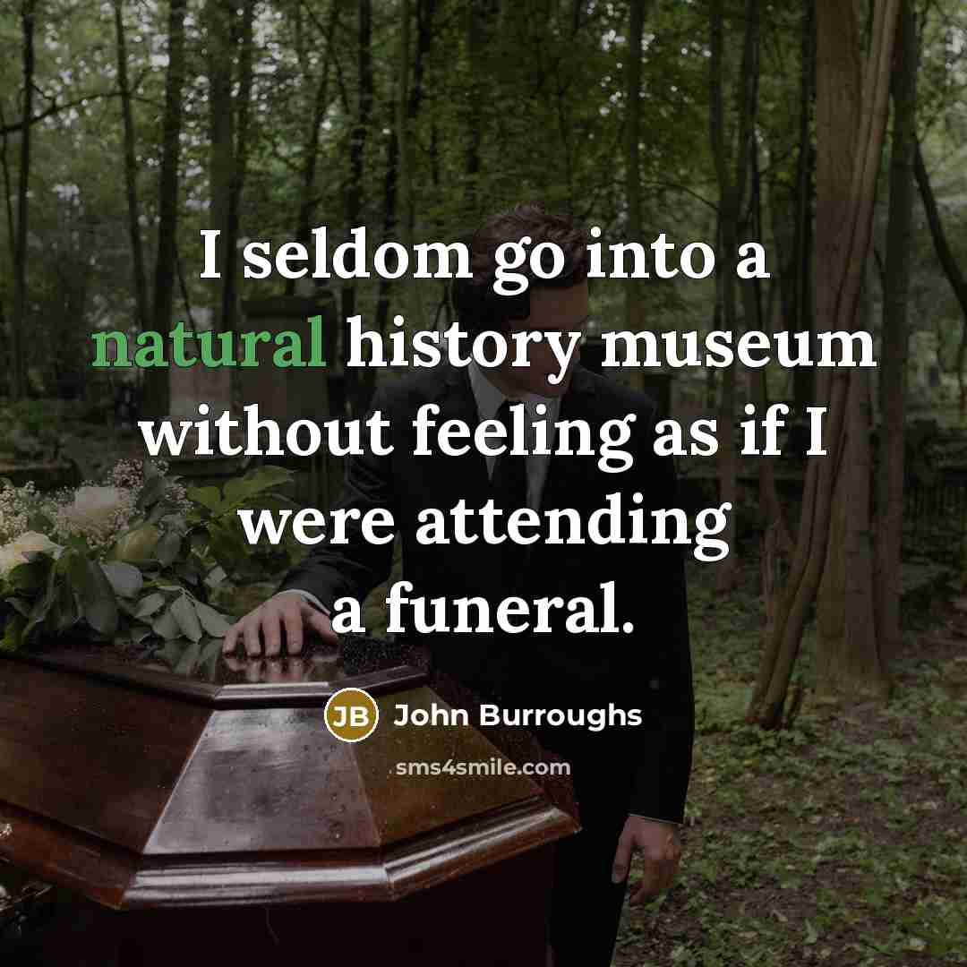 “I seldom go into a natural history museum without feeling…” quote by John Burroughs