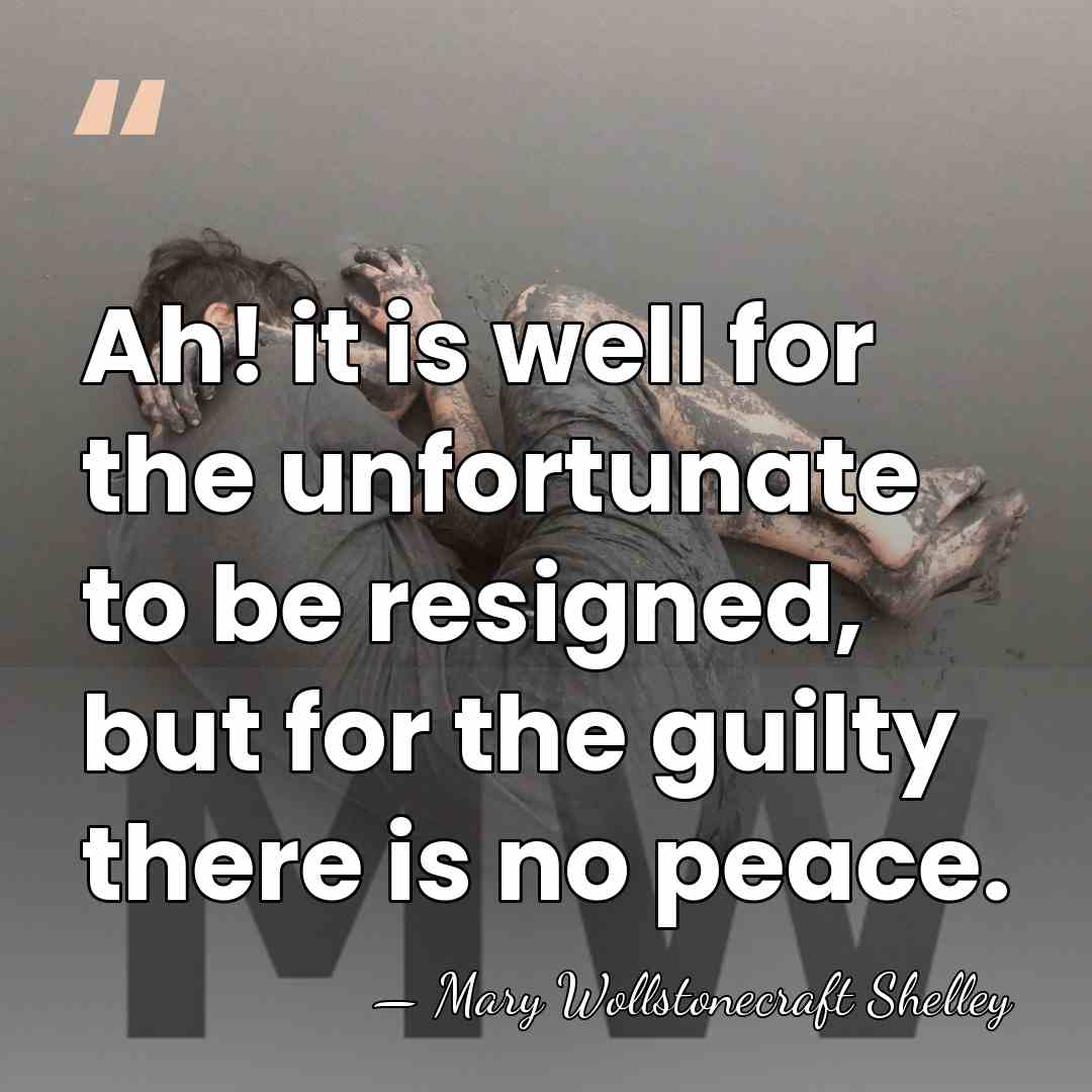 Ah! it is well for the unfortunate to be resigned, but for&hellip; - Mary Wollstonecraft Shelley