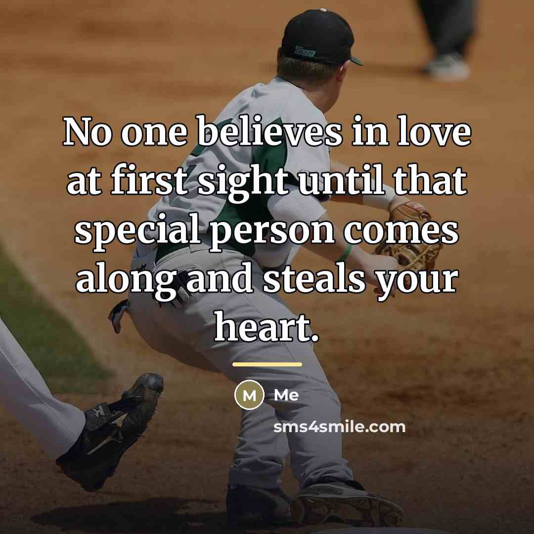 “No one believes in love at first sight until that…” quote by Me