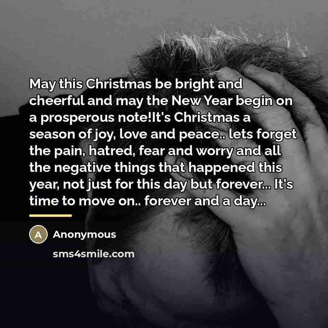 “May this Christmas be bright and cheerful and may the…” quote by Anonymous